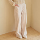 Pintuck Golgi Pants Ivory