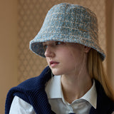 Tweed Basic Bucket Hat (Sky Blue)