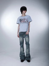 SEXXDEVIL "DESIRE" フラッグ プリント Tシャツ