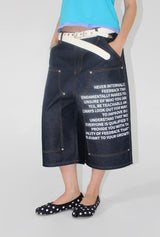 LETTERING DOUBLE-KNEE BERMUDA