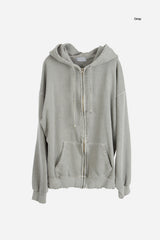 Vintage dying hoodie zip-up