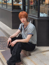 カト ヘンリーネック スラブ ショートスリーブ Tシャツ