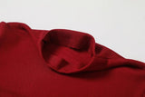 V-neck Slim Half Turtleneck Spandex Long-Sleeved T-Shirt
