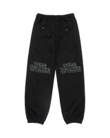 25FW シンプルボーダーラインナッピングパンツ ブラック