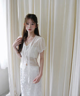 inua matte satin flower midi sk