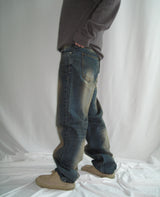 Vintage Oil Denim Washing Pants