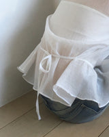 Hash see-through frill layered blouse