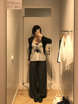 Sunday Home Stripe Lounge Button Wide Pants