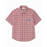 ハーフクロップチェックシャツ (RED)