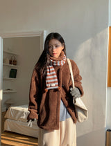 25FW★ [BAONHAUS] テンディボーダーポムマフラー
