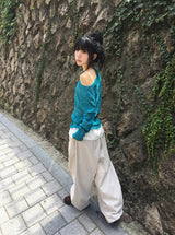 フェイシャ レース スリーブレス ブラウス