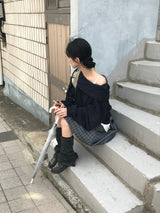 リブヴィンテージチェックスカート