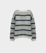 Mohair stripe heavy knit