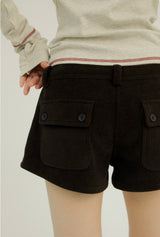LOW CORDUROY SHORTS BROWN