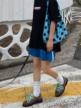aqua blue dot bag