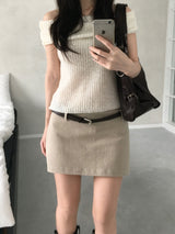 Vine Low-rise Mini Skirt (4 colors)