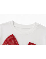 ネリネレースリボンハーフスリーブTシャツ ホワイト