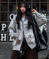 Check Pocket 2way Zip-Up Hoodie - 2COLOR
