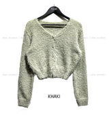[U-BASIC] And V-neck Angora cardigan