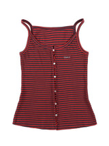 ストライプジャージベスト (RED)