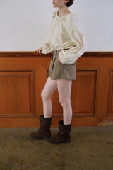 Herringbone shorts_beige