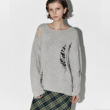 Loose drop label knit Mint