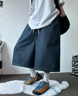BASIC STITCH WIDE 7 8 ロングバミューダ 🖤💙2COLOR