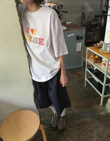 [unisex] カヒルハウスプリントオーバー半袖Tシャツ