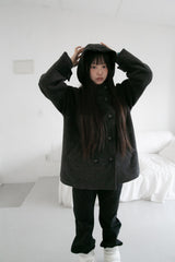 hood wool double coat(2colors)
