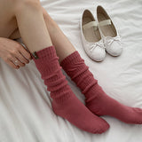 Autumn Wrinkle Long Socks (23T357)