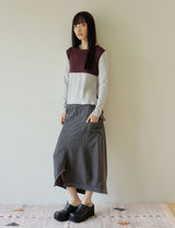 ソフト ポケット スカート(GREY)