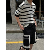 [S/S] スカシボーダーコーラーニット