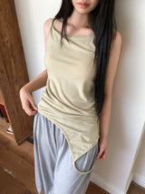 Mou Twisted Long Sleeveless Top