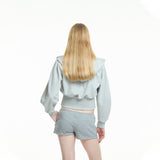 crop fitted hoodie