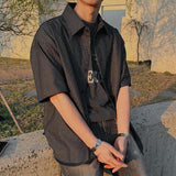 ASCLO Hairline Stripe Short Sleeve Shirt (2color)