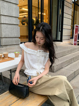 Pure frill blouse_ivory