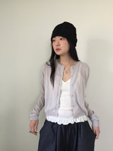 Summer Punching Crewneck Cardigan (4color)
