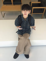  Loose Patch Washed Half Shirt 2C