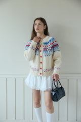 ICELANDIC PATTERNED CARDIGAN