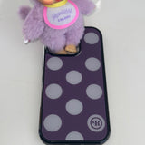 L ドット. (purple) グラスバンパーiPhoneケース