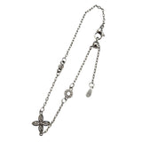 Vintage Silver Crystal Flower Bracelet