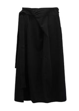 Check Strap Wrap Long Skirt