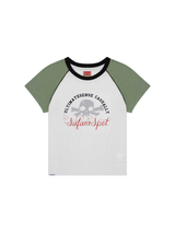 1/2 マルチスカルラグランTシャツ (WHITE/GREEN)