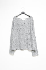 deep neck punching knit top(2colors)