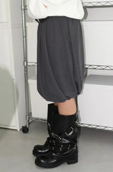 DRAPE BALLOON MIDI SKIRT