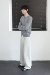 crew neck fine cardigan
