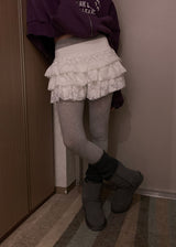 FLOWER CANCAN SKIRT SHORTS