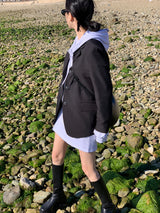 【MADE】スターンヒップクロップツーウェイフードジップアップ -ベーシック
