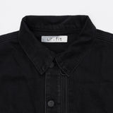 BLACK LOOSE FIT CROPPED DENIM JACKET code 20003