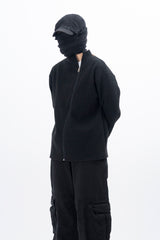 Lilia Curve Golji Knit Zip-Up